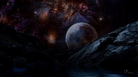 Download Wallpaper 2560x1440 Planet Rocks Space Galaxy