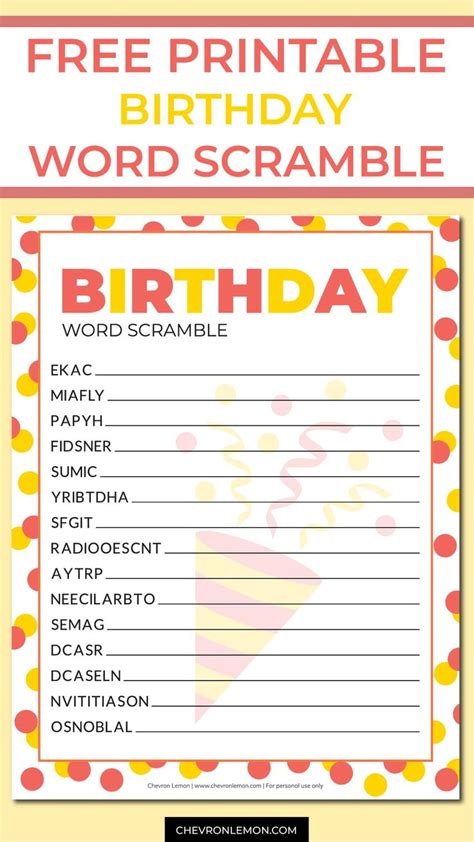 printable birthday word scramble printable word searches hot sex picture