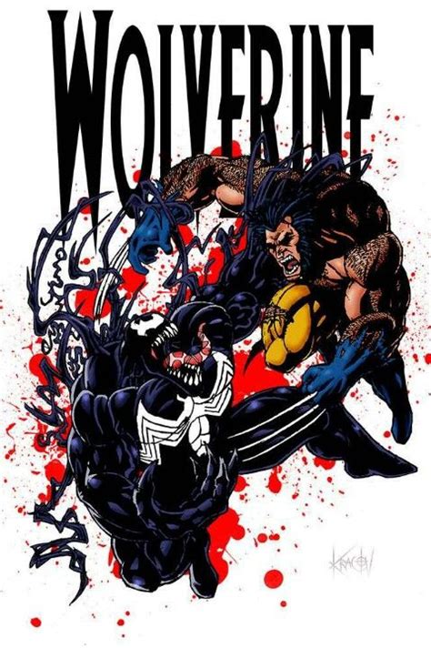 Wolverine Vs Venom Wolverine Hugh Jackman Cartoon Artwork Comic Book