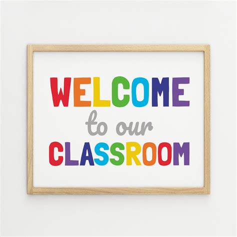 Welcome To Our Classroom Printable Art Home Classroom Decor Etsy