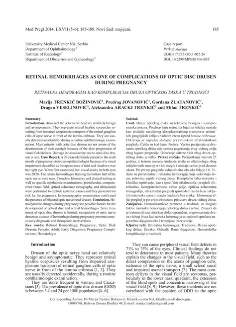 Oct 25, 2012 · i've been doing pilates for a few years and will continue throughout pregnancy. (PDF) Retinal hemorrhages as one of complications of optic ...