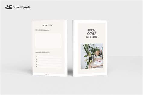 Double Sided Book Cover Mockup Free Download Custom Episode