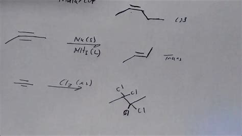Alkyne Reactions Practice Ozonolysis Cataylic Hydration Halogenation