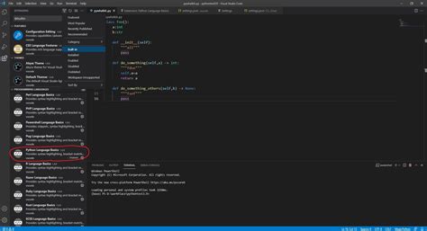 Visual Studio Code VSCode Python Syntax Highlighting Having Some