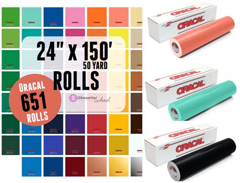Where To Buy 24 Adhesive Vinyl Rolls For Silhouette Cameo Pro