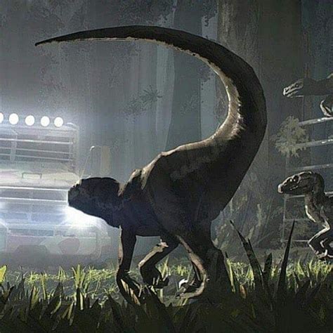 Velociraptor Encounter Arte Com Tema De Dinossauro Ilustração De