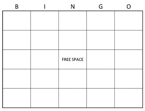 Editable Blank Bingo Card Template Microsoft Word Blank Bingo