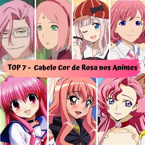 Poster Top 7 Personagens De Anime Com Cabelo Cor De Rosa Anime Naruto