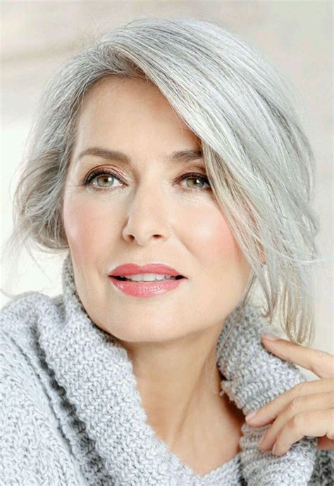Perfect What Makeup Goes With Silver Hair Hairstyles Inspiration The