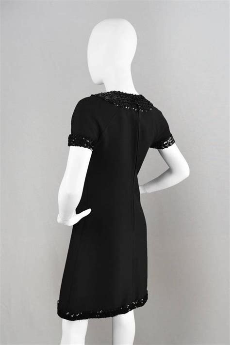 1960s Early Emanuel Ungaro Vintage Beaded Black Crepe Dress At 1stdibs