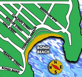 The bondi beach, australia is counted among the most famous beaches in the world that offer superb facilities to have an enjoyable time. Maps of Bondi Beach