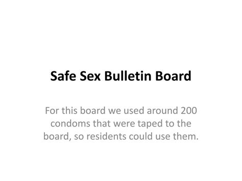 Ppt Safe Sex Bulletin Board Powerpoint Presentation Free Download Id 336160