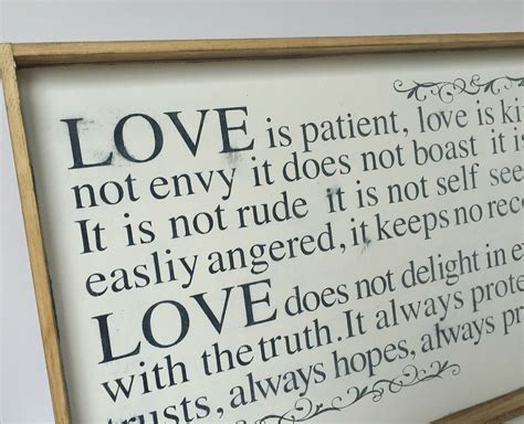 Wooden Sign Wedding T Love Is Patient Bible Verse
