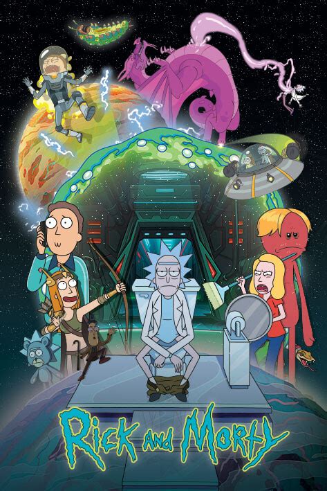 Poster Rick And Morty Toilet Adventure Wall Art Ts