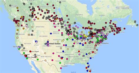 New Map Of Ice Hockey Teams Arenas And Rinks