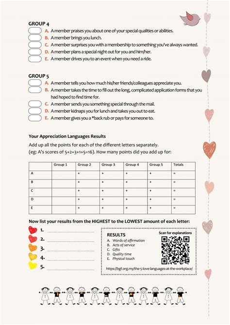 Love Language Printable Quiz