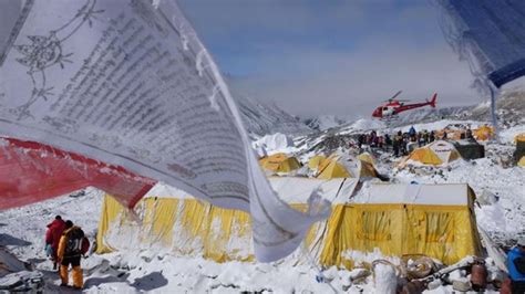 everest sherpas scale nepal side after two year gap bbc news