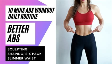 10 mins abs workout daily routine sculpting shaping six pack slimmer waist gymslee