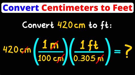 Convert Centimeters To Feet Cm To Ft Unit Conversion Dimensional