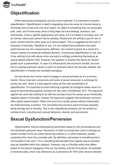 Different Connotations Of Human Sexuality 2807 Words Essay Example