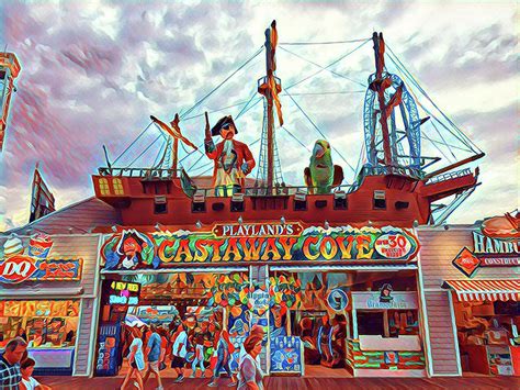 Playland Castaway Cove Entrance Digital Art By Surreal Jersey Shore