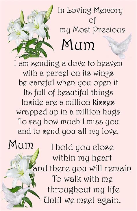 Mum Memory Happy Mother Day Quotes Miss You Mom Quotes Birthday In