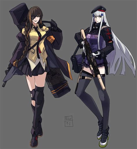 Hk416 And M16a1 Girls Frontline Drawn By Kamuify Danbooru