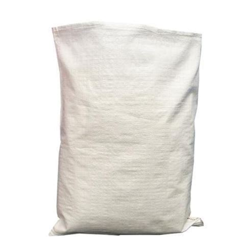 Rectangular White Polypropylene Woven Sacks For Packaging Storage