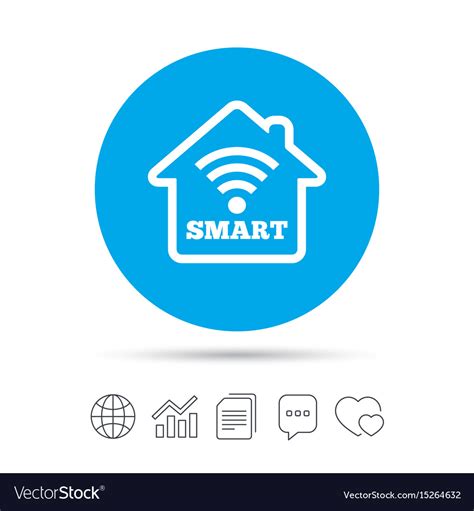 Smart Home Icon Smart System Icons Vector Flat Digital Illustration