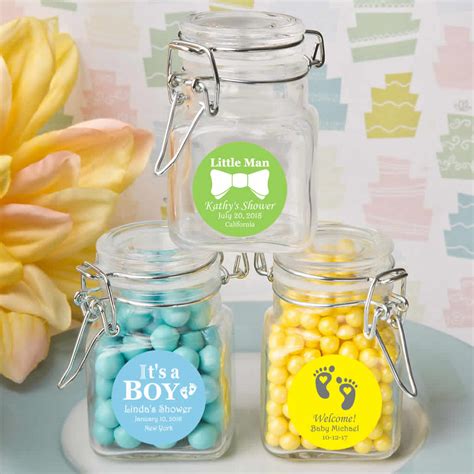 Baby Shower Favors For Guests Personalized Apothecary Jars Free Assembly