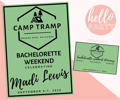 Camping Bachelorette Party Invitation Glamping Bachelorette Party Bachelorette Party Ca