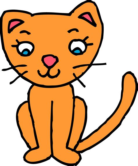 Cute Orange Kitty Cat Clipart Free Clip Art