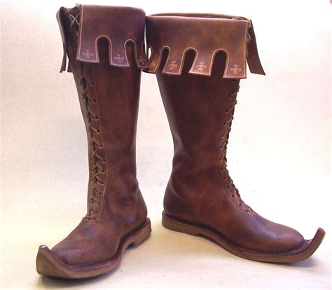Ноттингем высокие кожаные средневековые ботинки Средневековье Botas