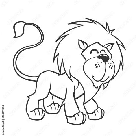 Cute Lion Vector Illustration Of Cute Cartoon Lion Character For