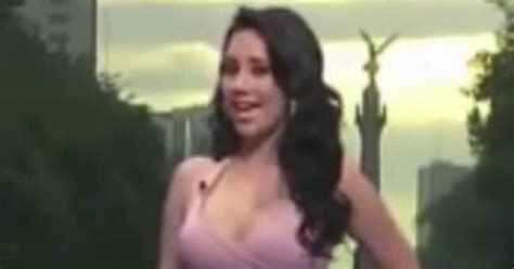 This Footage Of A Mexican Weather Girl Has Caused A Storm Online But Can You See Why Mirror