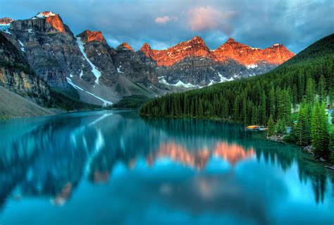 Very Majestic And Beautiful Landscape With Mountains In Banff National Park Alberta Canada