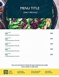 32 Free Simple Menu Templates For Restaurants, Cafes, And Parties