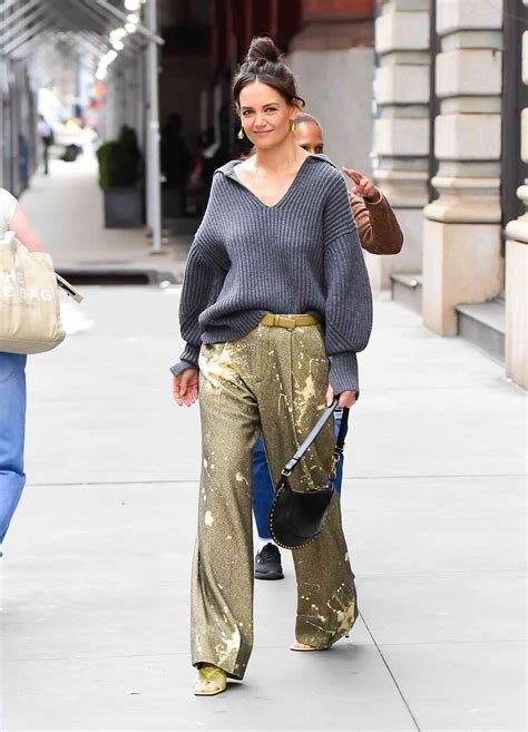 Katie Holmes Just Added A Glamorous Twist To The Big Pants Trend
