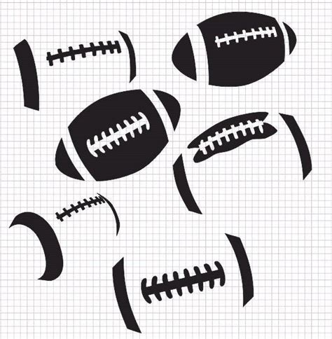 Six Different Stitches Views Football Svg Files Football Etsy