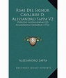 Rime del Signor Cavaliere D. Alessandro Sappa V2: Patrizio Alessandrino ...