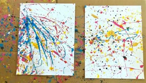 Splatter Painting With Kids Crazy Good Fun For All Ages Splatter