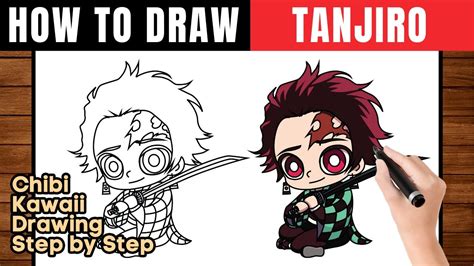 how to draw tanjiro kamado draw chibi tanjiro step by step youtube