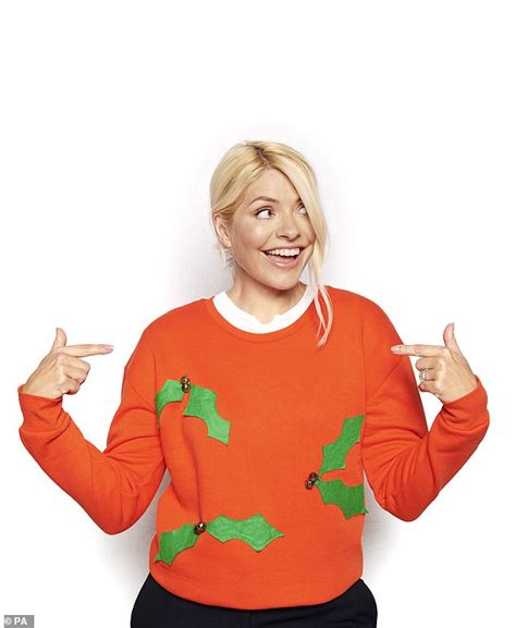 Holly Willoughby Phillip Schofield And Kate Garraway Model Second Hand Christmas Jumpers For