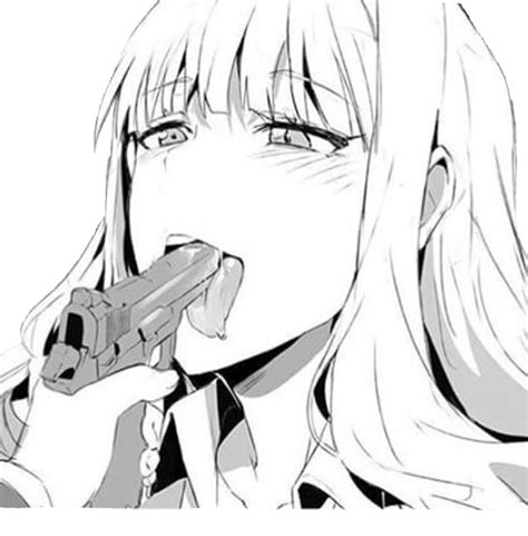 Anime Mouth Png Anime Aesthetic Sad Kill Dead Death Gun Guns Aesthetic Manga Girl