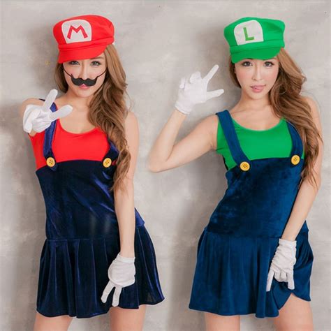 Video Game Cosplay Super Mario Bros Cosplay Costume Mario Sisters Sexy