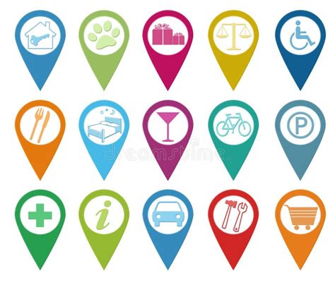 Icons For Markers On Maps Stock Illustration Illustration Of Maps