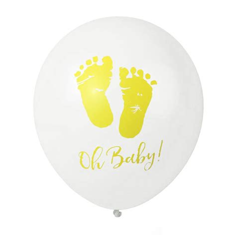 10pcs Baby Kids Footprint Shower Feet Latex Balloons Decors Happy