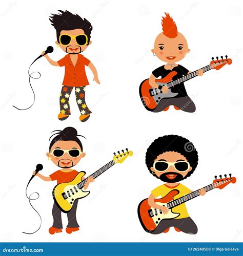 Rock Stars Set Stock Vector Illustration Of Collection 26240508