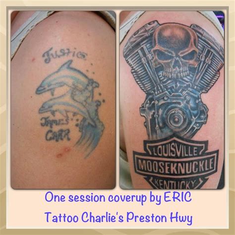 One Session Coverup Tattoo By Eric Tattoo Charlie S Preston Hwy