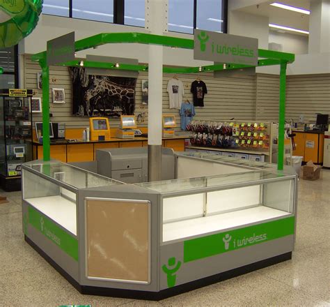 Jewelry, watches, sunglasses or wireless cell phone kiosk in mall